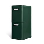 45L 2-Drawer Recycling Bin, Emerald Product Image