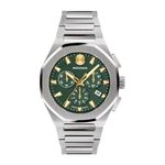 Mens Centurion Chronograph Automatic Stainless Steel Watch Green Dial Product Image