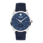 Mens Museum Taga Automatic Blue Leather Strap Watch Blue Dial Product Image