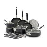 Bobby Flay Professional Ceramic Nonstick Aluminum 16pc Cookware Set, Black Product Image