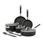 Bobby Flay Professional Ceramic Nonstick Aluminum 10pc Cookware Set, Black Product Image