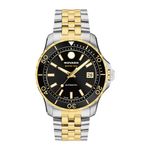 Mens Series 800 Automatic Two-Tone Stainless Steel Watch Black Dial Product Image