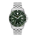 Mens Series 800 Automatic Silver-Tone Stainless Steel Watch Green Dial Product Image
