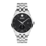 Mens Museum Taga Automatic Silver-Tone Stainless Steel Watch Black Dial Product Image