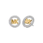 Premium MK Logo Earrings, Silver/Gold Product Image