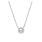 Premium Sterling Silver MK Logo Pendant Necklace, Silver Product Image