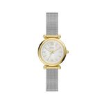 Ladies Carlie Mini Two-Tone SS Mesh Bracelet Watch, Mother-of-Pearl Dial Product Image
