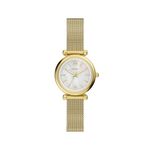Ladies Carlie Mini Gold-Tone SS Mesh Bracelet Watch, Mother-of-Pearl Dial Product Image