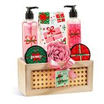 Peony Wood Box Spa Gift Set Product Image