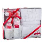 Pink Peony Spa Set with Robe and Slippers Product Image
