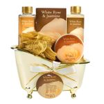 White Rose Jasmine Gold Tub Spa Set Product Image