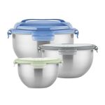 6pc Stainless Steel Locking Lid Mixing Bowl Set Product Image