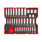 65 pc 1/4 3/8 & 1/2 Drive SAE Socket Set with Tray for PACKOUT Drawers Product Image