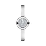 Ladies BOLD Bangle Silver-Tone Stainless Steel Watch Crystal Dial Product Image