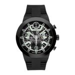 Mens BOLD Fusion Chronograph Black Silicone Strap Watch Black Dial Product Image