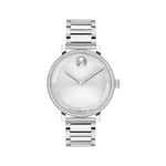 Ladies BOLD Evolution 2.0 Silver-Tone Stainless Steel Crystal Watch Silver Dial Product Image