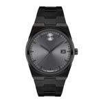 Mens BOLD Quest Black Ion-Plated Stainless Steel Watch Gunmetal Dial Product Image