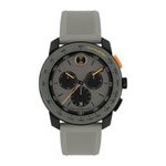 Mens BOLD TR90 Chronograph Black & Gray Silicone Strap Watch Gray Dial Product Image
