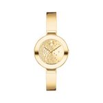 Ladies BOLD Bangle Gold-Tone Stainless Steel Watch Gold Crystal Dial Product Image