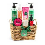 Lavender Bath and Body Spa Set in Wicker Basket - 9 Pc Product Image