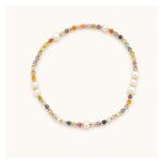 Melon Bead and Pearl Elastic Bracelet Product Image