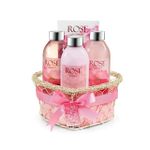 Rose Fragrance Gift Set in Decorative Heart-Shaped Basket Product Image