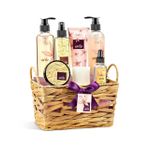 Vanilla Spa Gift Basket in Wicker Basket - 7 Pc Product Image