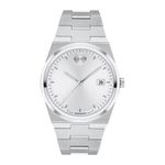 Mens BOLD Quest Silver-Tone Stainless Steel Watch White Dial Product Image