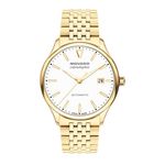 Mens Heritage Calendoplan Automatic Gold-Tone Stainless Steel Watch White DIal Product Image