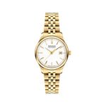 Ladies Heritage Calendoplan Gold-Tone Stainless Steel Watch White Dial Product Image