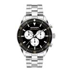 Mens Heritage Calendoplan S Chronograph Silver-Tone SS Watch Black Dial Product Image