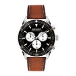 Mens Heritage Calendoplan S Chronograph Cognac Leather Strap Watch Black Dial Product Image