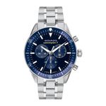 Mens Heritage Calendoplan S Chronograph Silver-Tone SS Watch Blue Dial Product Image