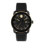 Mens BOLD TR90 Black Silicone Strap Watch Black Dial Product Image
