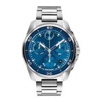Mens BOLD Verso S Chronograph Silver-Tone Stainless Steel Watch Blue Dial Product Image