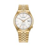 Unises TSUYOSA 60 Automatic Gold-Tone Stainless Steel Watch Silver Dial Product Image