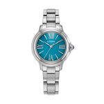 Ladies Citizen L Ceci Eco-Drive Silver-Tone Stainless Steel Watch Light Blue Dial Product Image