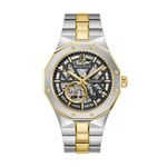 Mens Prestige Automatic Two-Tone Stainless Steel Watch Black Open Dial Product Image