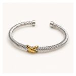 Silver Criss Cross Bangle Product Image