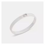 Pave C Hinged Bangle Silver Product Image