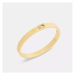 Pave C Hinged Bangle, Gold Product Image