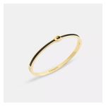 Thin Signature Hinged Bangle, Gold/Black Product Image