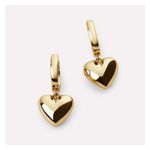Jessica Puffed Heart Hoops, Gold Product Image