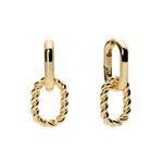 Ash Double Gold Hoop Earrings Product Image
