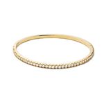 Juliette Pave Hinged Bangle Gold Product Image