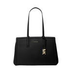 Michael Kors Laila Medium Leather Tote Bag Black Product Image