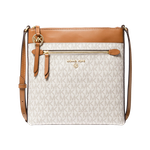 Michael Kors Jet Set Charm Small Flat Crossbody Bag Vanilla/Acorn Product Image