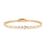 Graduated CZ Tennis Bracelet, Gold Product Image