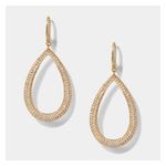 Crushed Teardrop Earrings, Gold Product Image