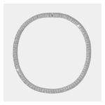Crushed Pave Dome Collar Necklace, Silver Product Image
